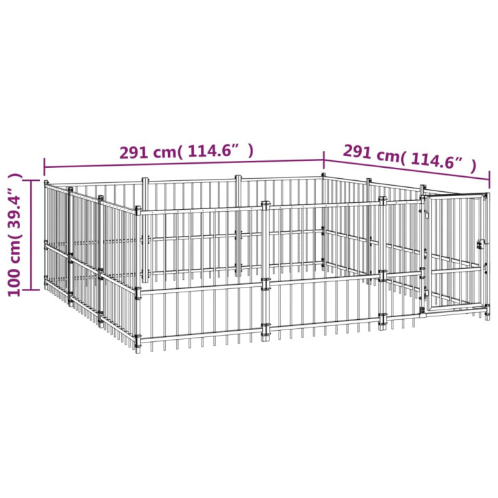 Lauko voljeras šunims, plienas, 8,47m²