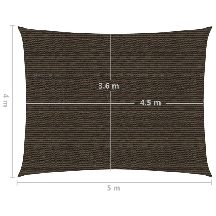 Uždanga nuo saulės, rudos spalvos, 4x5m, HDPE, 160g/m²