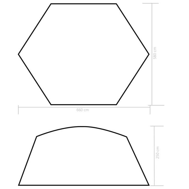 Palapinė baseinui, mėlynos sp., 660x580x250cm, audinys