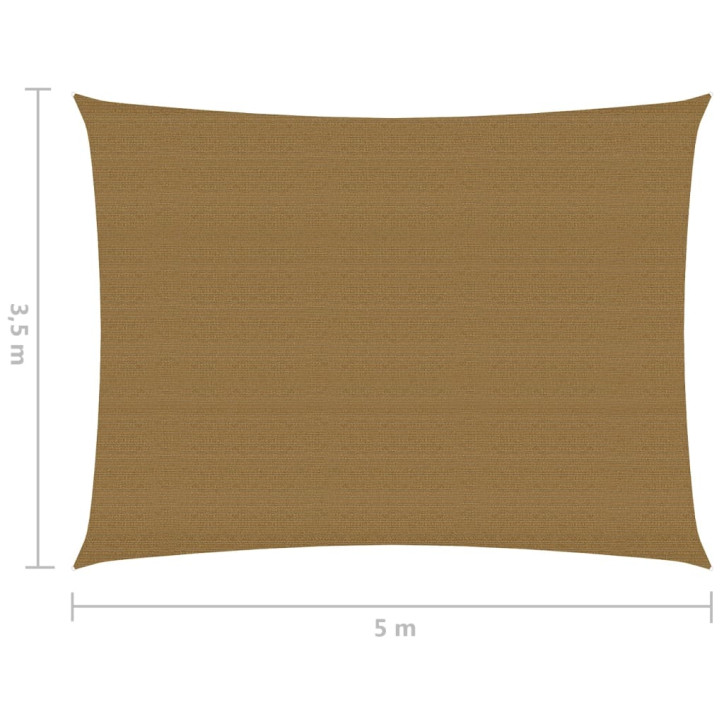 Uždanga nuo saulės, taupe spalvos, 3,5x5m, HDPE, 160g/m²