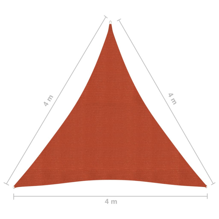 Uždanga nuo saulės, terakota spalvos, 4x4x4m, HDPE, 160g/m²