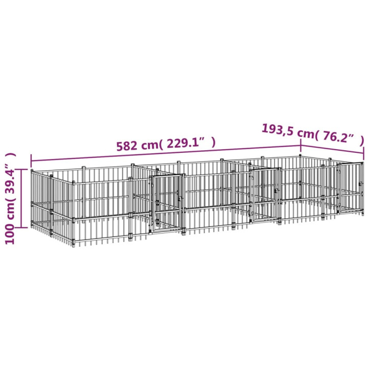 Lauko voljeras šunims, plienas, 11,26m²