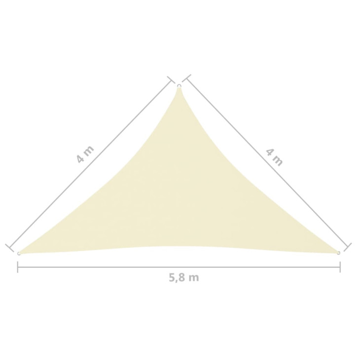 Uždanga nuo saulės, kreminė, 4x4x5,8m, oksfordo audinys