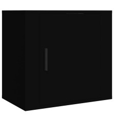 Prie sienos montuojama naktinė spintelė, juoda, 50x30x47cm