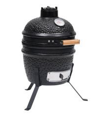 Keramikinė Kamado kepsninė-rūkykla, 56 cm, juoda spalva