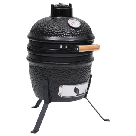 Keramikinė Kamado kepsninė-rūkykla, 56 cm, juoda spalva