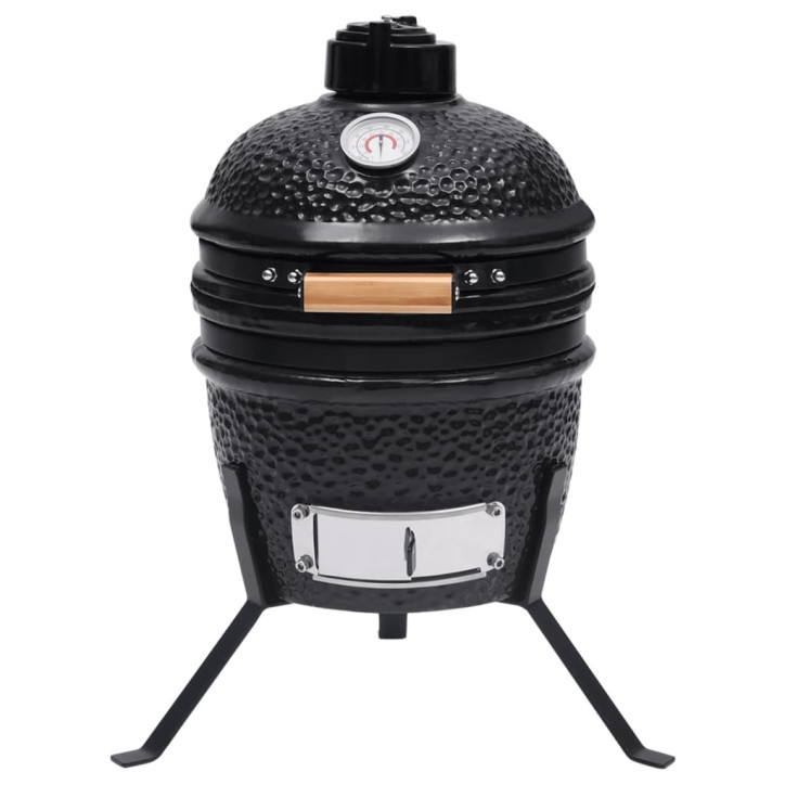 Keramikinė Kamado kepsninė-rūkykla, 56 cm, juoda spalva