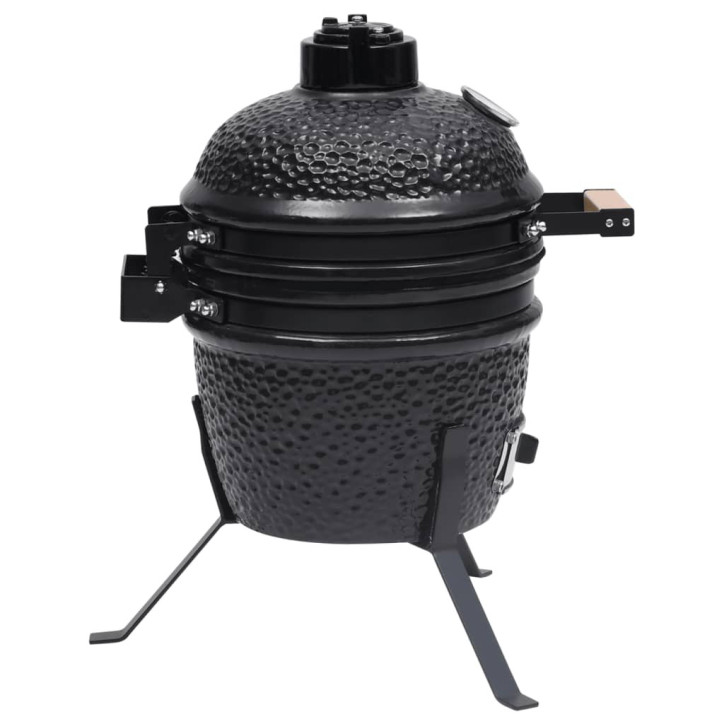 Keramikinė Kamado kepsninė-rūkykla, 56 cm, juoda spalva