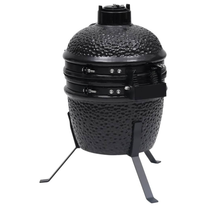 Keramikinė Kamado kepsninė-rūkykla, 56 cm, juoda spalva