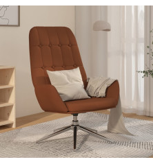 Poilsio kėdė, rudos spalvos, dirbtinė versta oda