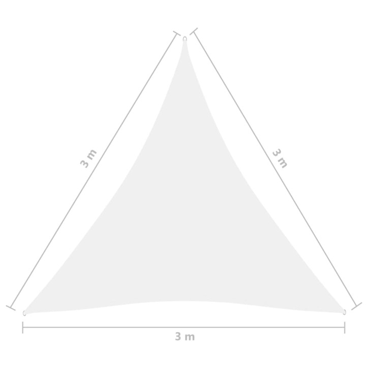 Uždanga nuo saulės, balta, 3x3x3m, oksfordo audinys, trikampė