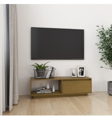 Televizoriaus spintelė, medaus ruda, 110x30x33,5cm, pušis