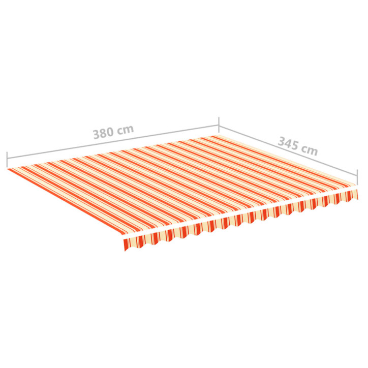 Pakaitinis audinys markizei, geltona ir oranžinė, 4x3,5m