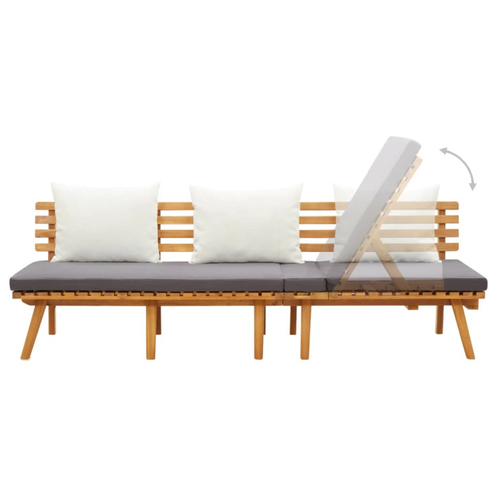 Sodo sofa, 200x65cm, akacijos medienos masyvas