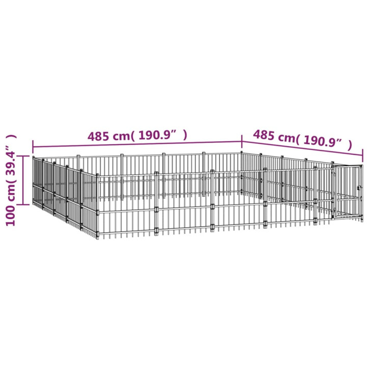 Lauko voljeras šunims, plienas, 23,52m²