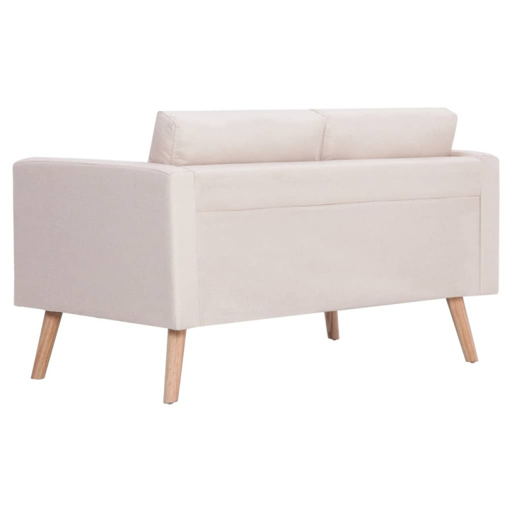 Dvivietė sofa, kreminės spalvos, audinys