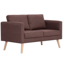 Dvivietė sofa, ruda, audinys