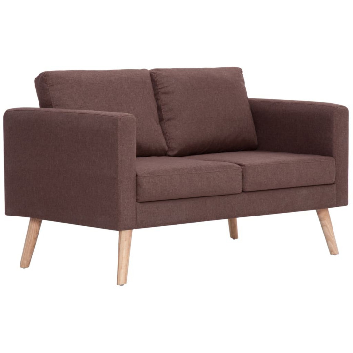 Dvivietė sofa, ruda, audinys