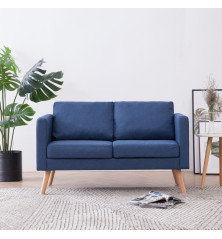 Dvivietė sofa, mėlyna, audinys