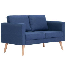 Dvivietė sofa, mėlyna, audinys