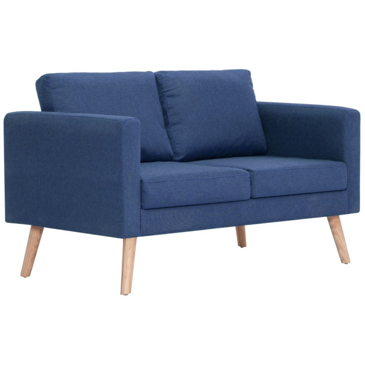 Dvivietė sofa, mėlyna, audinys