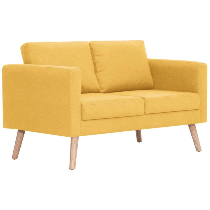 Dvivietė sofa, geltona, audinys