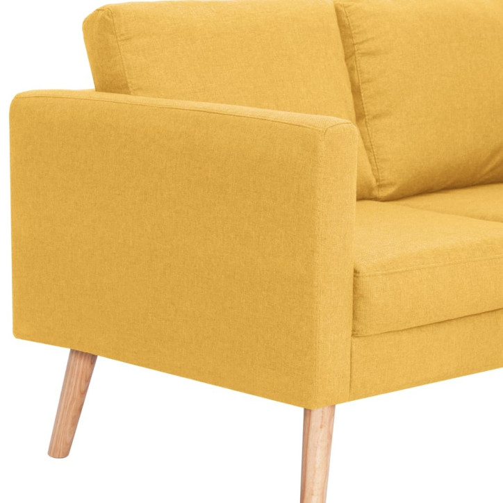 Dvivietė sofa, geltona, audinys