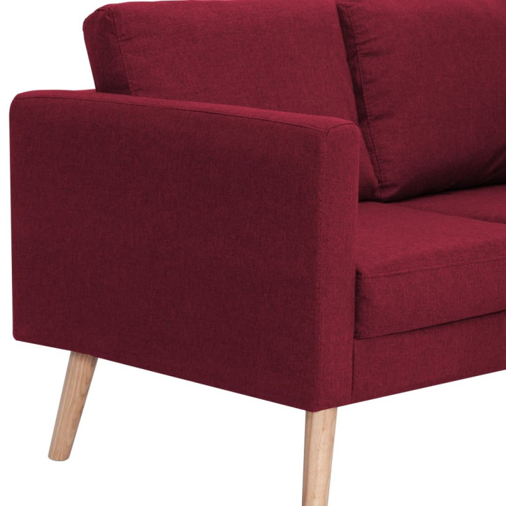 Dvivietė sofa, vyno raudonos spalvos, audinys