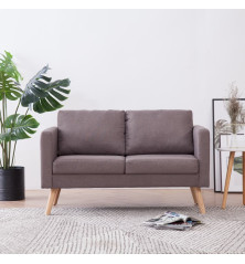 Dvivietė sofa, taupe spalvos, audinys