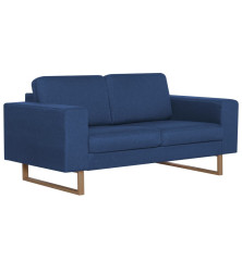 Dvivietė sofa, mėlyna, audinys