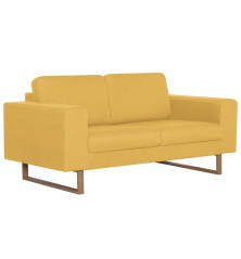 Dvivietė sofa, geltona, audinys