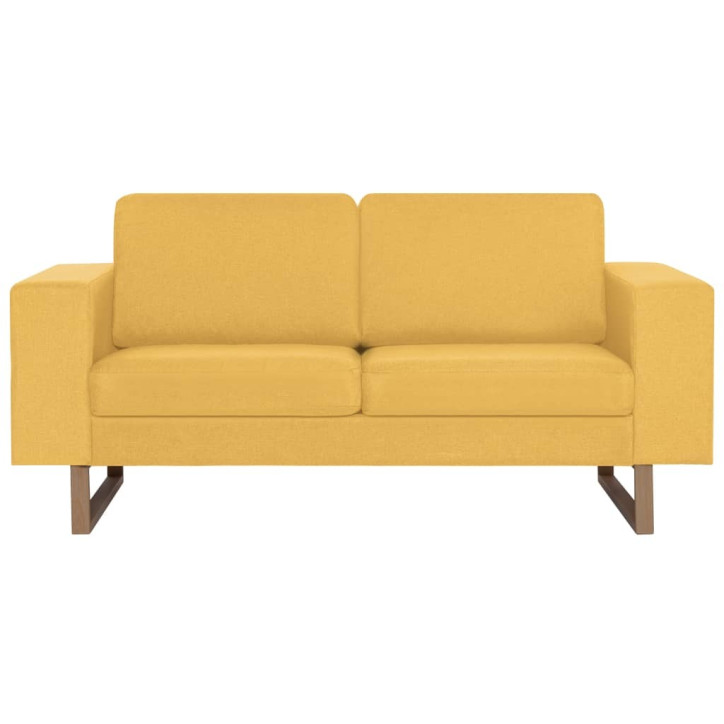 Dvivietė sofa, geltona, audinys