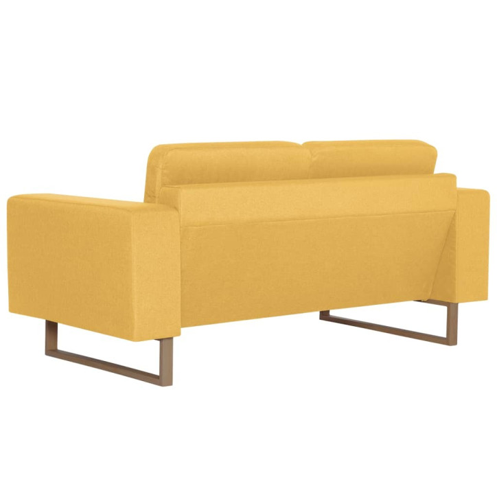 Dvivietė sofa, geltona, audinys