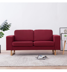 Dvivietė sofa, vyno raudonos spalvos, audinys