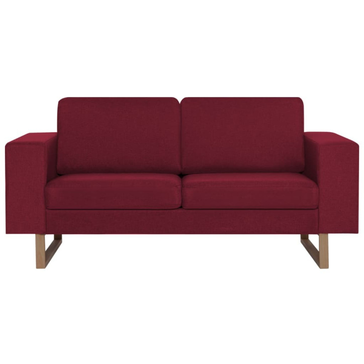 Dvivietė sofa, vyno raudonos spalvos, audinys