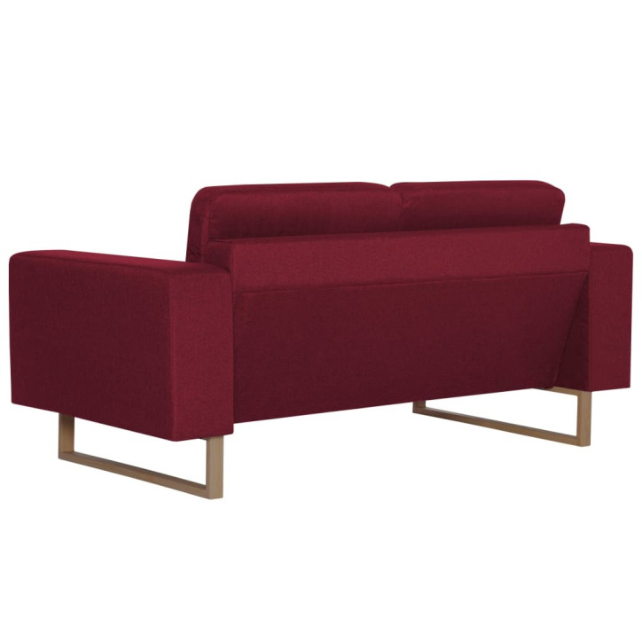 Dvivietė sofa, vyno raudonos spalvos, audinys