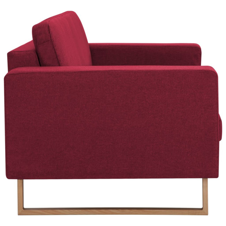 Dvivietė sofa, vyno raudonos spalvos, audinys