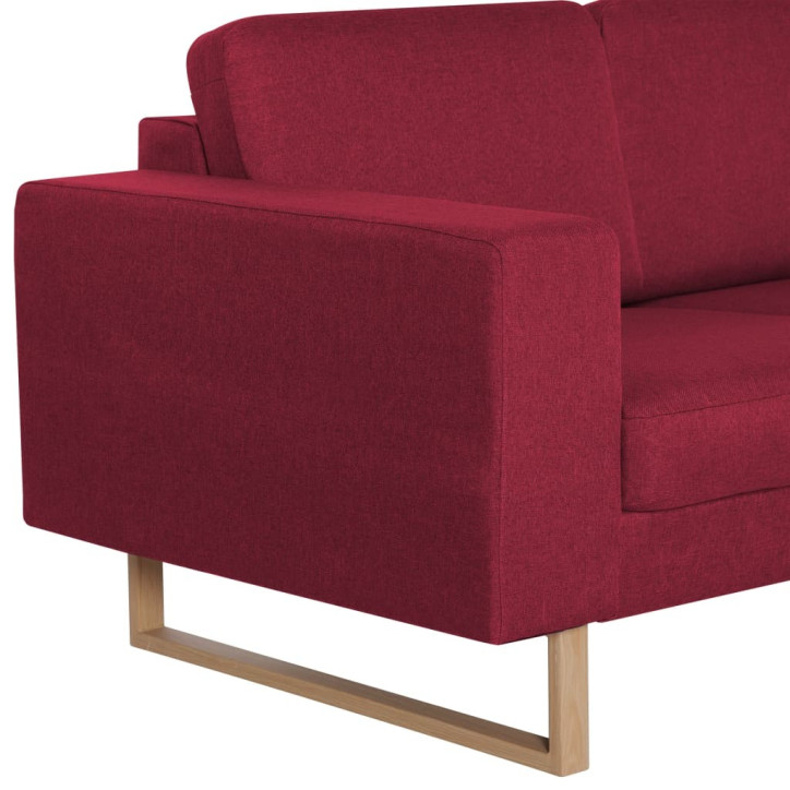 Dvivietė sofa, vyno raudonos spalvos, audinys