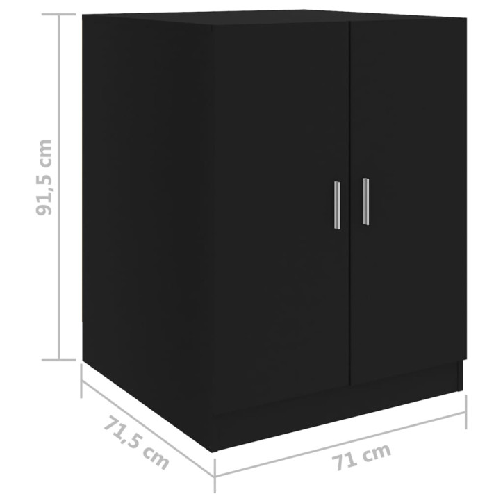 Skalbimo mašinos spintelė, juodos spalvos, 71x71,5x91,5cm