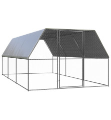 Lauko narvas viščiukams, 3x6x2m, galvanizuotas plienas