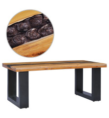Kavos staliukas, 100x50x40 cm, tikmedžio mediena ir sint. derva