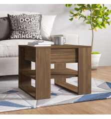 Kavos staliukas, rudas ąžuolo, 55,5x55x45cm, apdirbta mediena