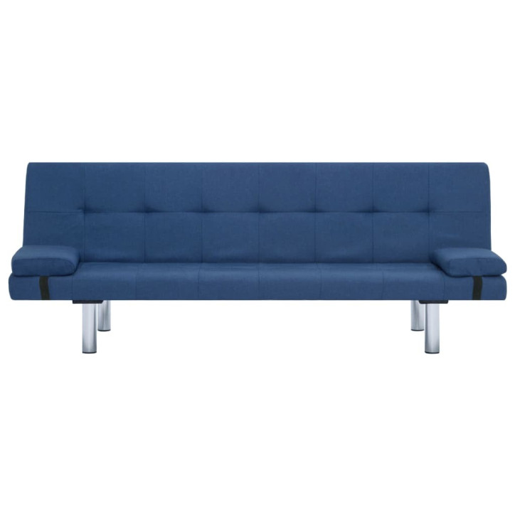 Sofa-lova su dviem pagalvėm, mėlynos spalvos, poliesteris