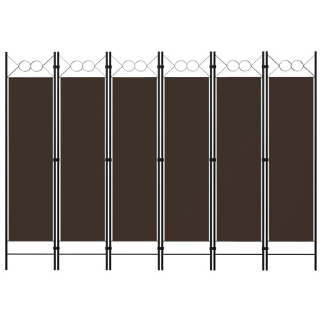 Kambario pertvara, 6 dalių, rudos spalvos, 240x180cm