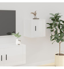 Sieninė televizoriaus spintelė, balta, 40x34,5x40cm, blizgi