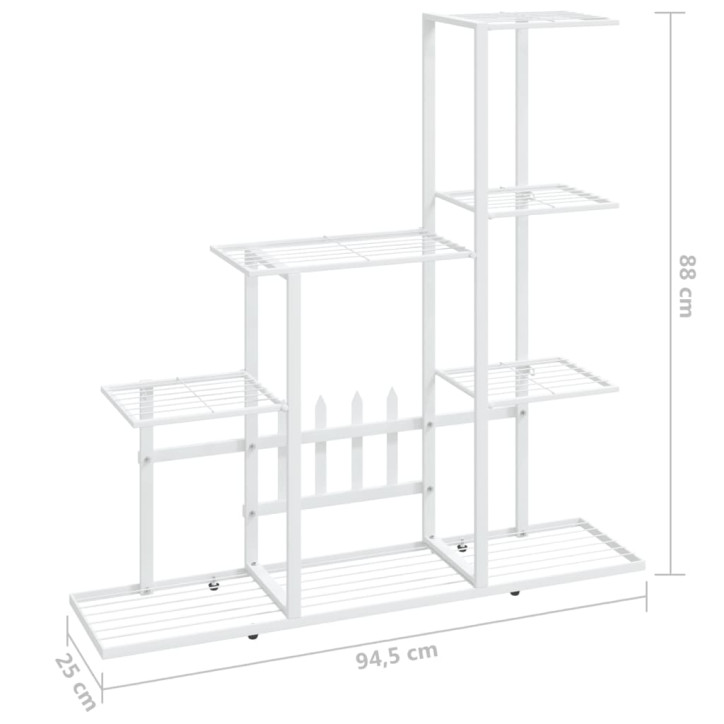 Stovas augalams, baltos spalvos, 94,5x25x88cm, metalas