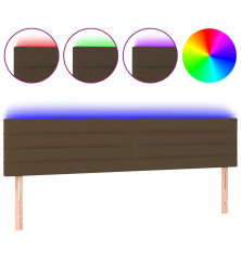 Galvūgalis su LED, tamsiai rudos spalvos, 160x5x78/88cm,audinys