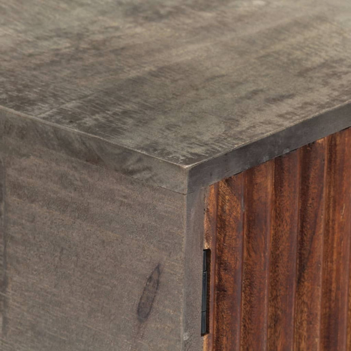 Konsolinis staliukas, pilkas, 120x35x75cm, neapd. mango mediena