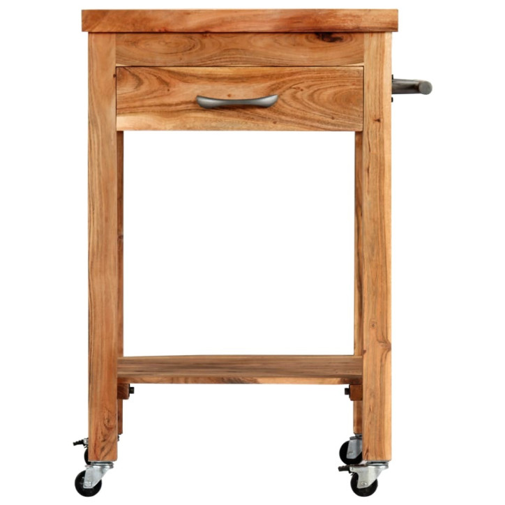 Virtuvės vežimėlis, 58x58x89cm, akacijos medienos masyvas