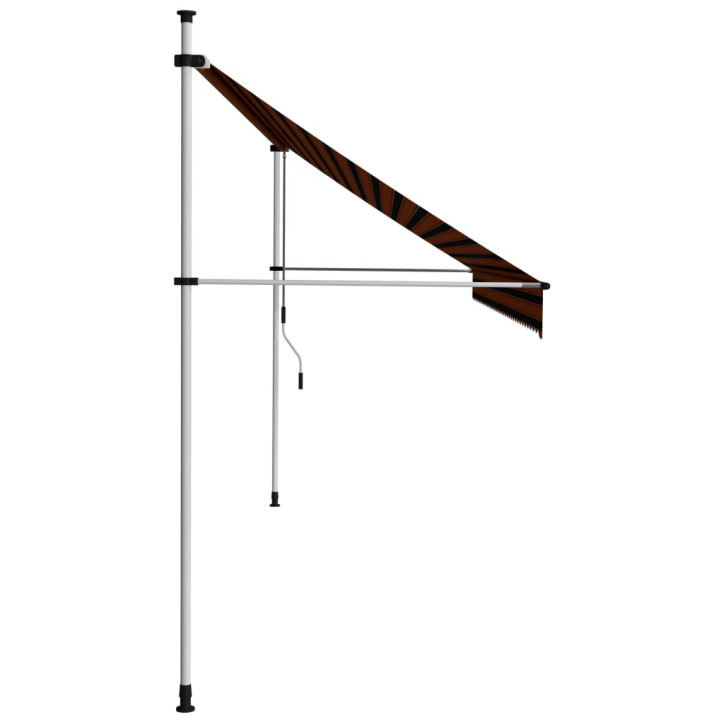 Rankiniu būdu ištraukiama markizė, oranžinė ir ruda, 400cm